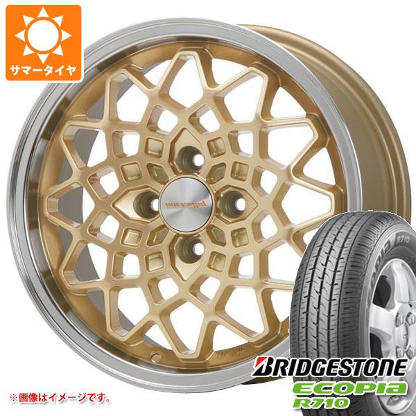【タイヤ交換対象】キャリイ DA16T用 サマータイヤ ブリヂストン エコピア R710 165/80R14 91/90N (165R14 6PR相当) MLJ ハイペリオン カルマ 5.0-14 タイヤホイール4本セット