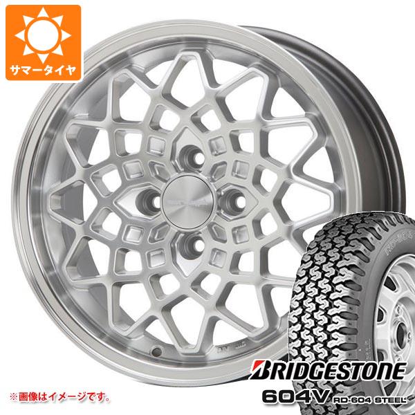 【タイヤ交換対象】キャリイ DA16T用 サマータイヤ ブリヂストン 604V RD-604 スチール 165R14 6PR (165/80R14 91/90N相当) MLJ ハイペリオン カルマ 5.0-14 タイヤホイール4本セット