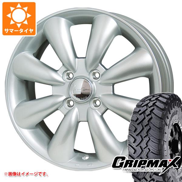 【タイヤ交換対象】ハイゼットトラック S500系用 サマータイヤ グリップマックス マッドレイジ M/T 185R14C 102/100Q ホワイトレター ララパーム KC-8 4.5-14 タイヤホイール4本セット