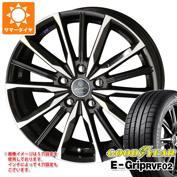 【タイヤ交換対象】サマータイヤ 225/55R18 102V XL グッドイヤー エフィシエントグリップ RVF02 スマック ヴァルキリー 7.0-18 タイヤホイール4本セット