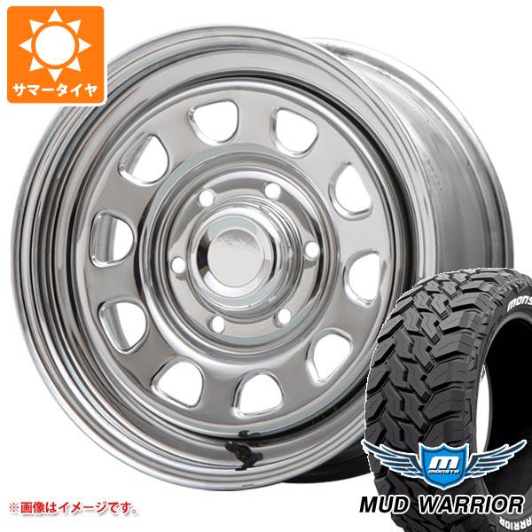 【タイヤ交換対象】NV350キャラバン E26用 サマータイヤ モンスタ マッドウォーリアー LT215/70R16 107/105Q ホワイトレター MLJ デイトナ SS 6.5-16 タイヤホイール4本セット