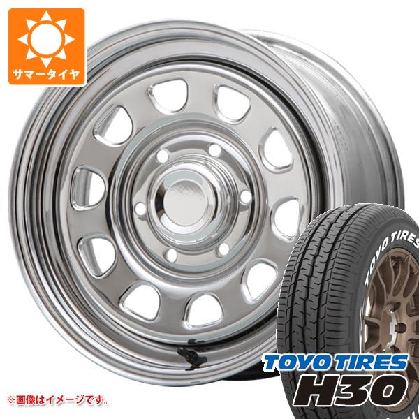【タイヤ交換対象】ハイエース 200系用 サマータイヤ トーヨー H30 215/65R16 C 109/107R ホワイトレター MLJ デイトナ SS 7.0-16 タイヤホイール4本セット
