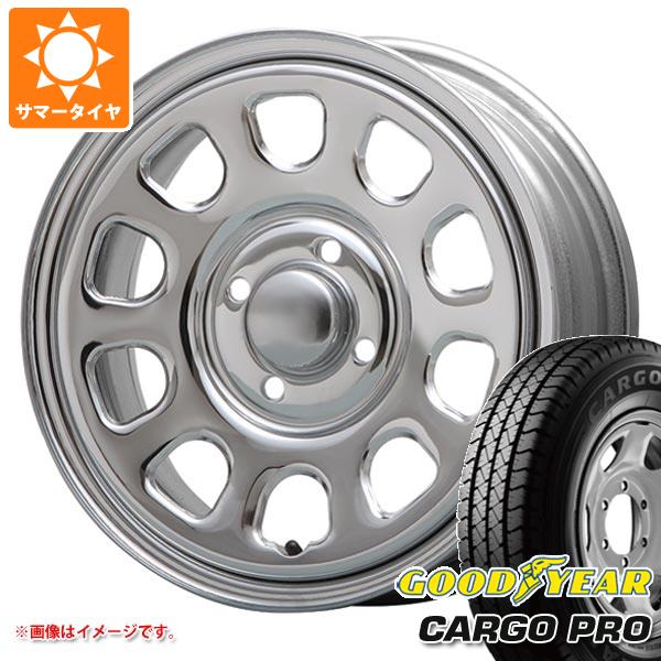 【タイヤ交換対象】キャリイ DA16T用 サマータイヤ グッドイヤー カーゴ プロ 165/80R14 91/90N (165R14 6PR相当) MLJ デイトナ SS 5.0-14 タイヤホイール4本セット