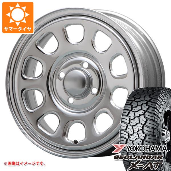 【タイヤ交換対象】サマータイヤ 155/65R14 78/75Q ヨコハマ ジオランダー X-AT G016 ブラックレター G016A MLJ デイトナ SS 5.0-14 タイヤホイール4本セット