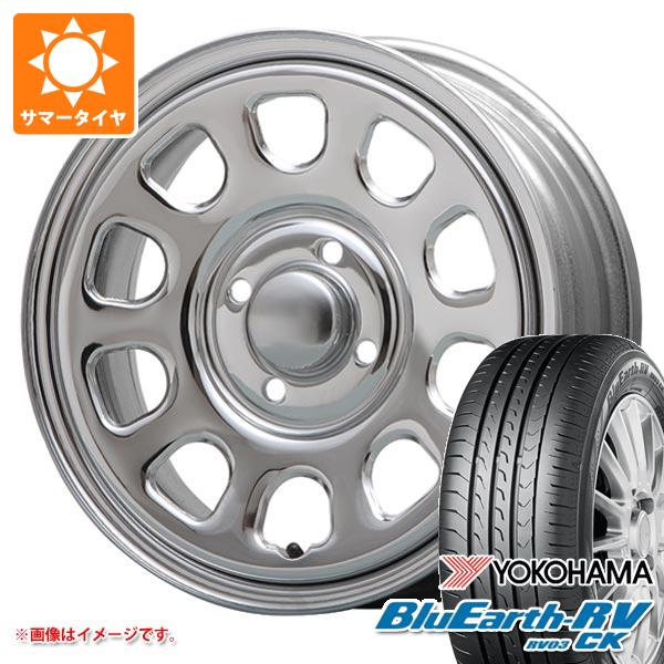 【タイヤ交換対象】サマータイヤ 155/65R14 75H ヨコハマ ブルーアースRV RV03CK MLJ デイトナ SS 5.0-14 タイヤホイール4本セット