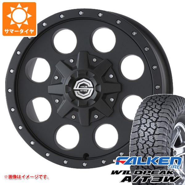 【タイヤ交換対象】デリカD:5用 サマータイヤ ファルケン ワイルドピーク A/T3W LT225/75R16 115/112Q ソリッドレーシング アイメタル X 6.5-16 タイヤホイール4本セット