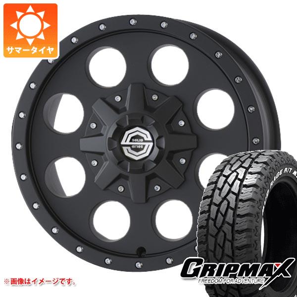 【タイヤ交換対象】デリカD:5用 サマータイヤ グリップマックス マッドレイジ R/T MAX LT215/70R16 100/97R ホワイトレター ソリッドレーシング アイメタル X 6.5-16 タイヤホイール4本セット