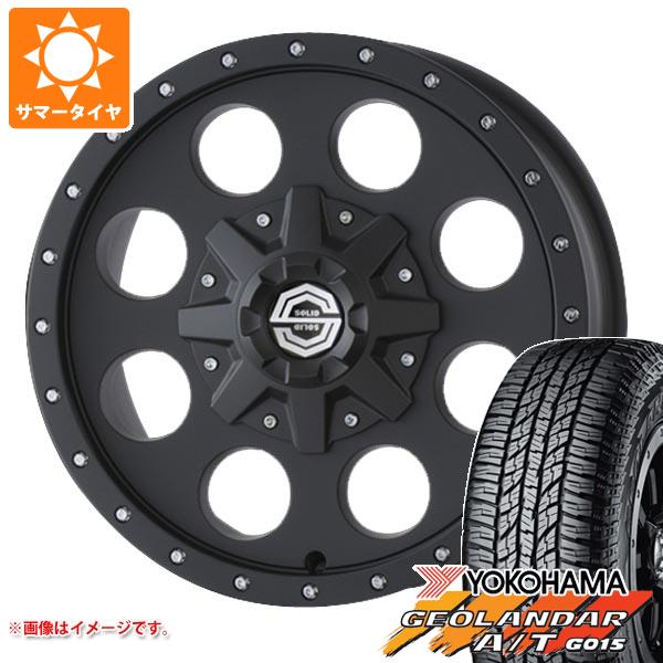 【タイヤ交換対象】デリカD:5用 サマータイヤ ヨコハマ ジオランダー A/T G015 225/70R16 103H ブラックレター ソリッドレーシング アイメタル X 6.5-16 タイヤホイール4本セット