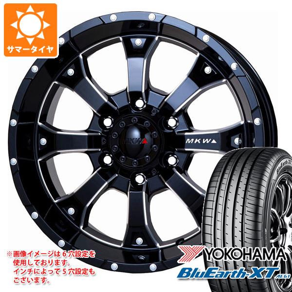 【タイヤ交換対象】T31エクストレイル用 サマータイヤ ヨコハマ ブルーアースXT AE61 215/70R16 100H MKW MK-46 M/L+ 7.0-16 タイヤホイール4本セット