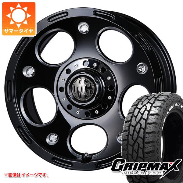 【タイヤ交換対象】5本セット ジムニーシエラ JB74W用 サマータイヤ グリップマックス マッドレイジ R/T MAX LT185/85R16 105/103Q ホワイトレター クリムソン MG デーモン 5.5-16 タイヤホイール5本セット