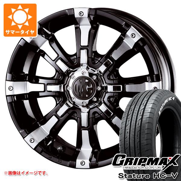 【タイヤ交換対象】NV350キャラバン E26用 サマータイヤ グリップマックス スタチャー HC-V 215/65R16C 109/107S ホワイトレター クリムソン MG ビースト 6.0-16 タイヤホイール4本セット