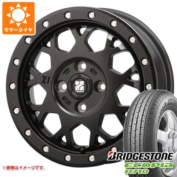 【タイヤ交換対象】キャリイ DA16T用 2025年製 サマータイヤ ブリヂストン エコピア R710 165/80R14 97/95N (165R14 8PR相当) MLJ エクストリームJ XJ04 4.5-14 タイヤホイール4本セット