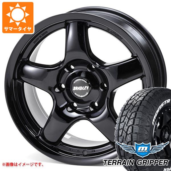 【タイヤ交換対象】ランドクルーザー プラド 150系用 サマータイヤ モンスタ テレーングリッパー 265/70R17 115T ホワイトレター ブラッドレー パイ 8.0-17 タイヤホイール4本セット