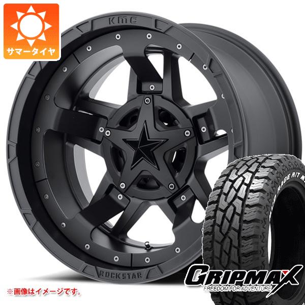 5本セット FJクルーザー 10系用 サマータイヤ グリップマックス マッドレイジ R/T MAX LT285/70R17 121/118Q ホワイトレター KMC XD827 ロックスター3 8.0-17 タイヤホイール5本セット