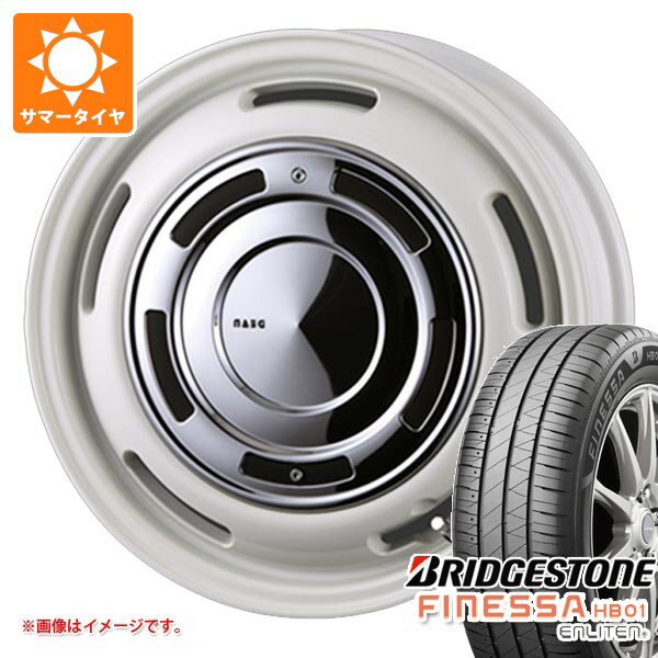 【タイヤ交換対象】スズキ エブリイワゴン DA17W用 2025年製 サマータイヤ ブリヂストン フィネッサ HB01 165/65R14 79S クリムソン ディーンクロスカントリー 4.5-14 タイヤホイール4本セット