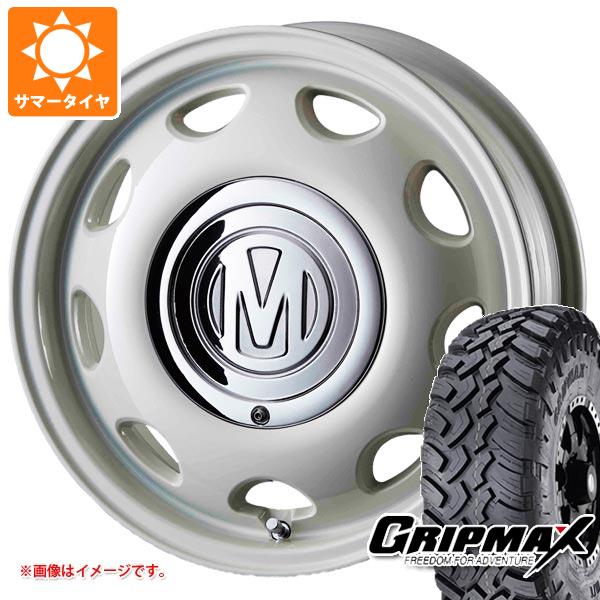 【タイヤ交換対象】サマータイヤ 185R14 102/100Q グリップマックス マッドレイジ M/T ホワイトレター クリムソン ディーン ミニ 5.0-14 タイヤホイール4本セット