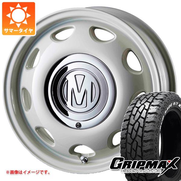 【タイヤ交換対象】サマータイヤ 145R14 85/83Q グリップマックス マッドレイジ R/T MAX ホワイトレター クリムソン ディーン ミニ 5.0-14 タイヤホイール4本セット