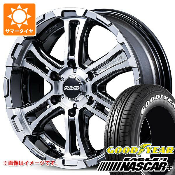 【タイヤ交換対象】トヨタ ハイエース 200系用 2026年製 サマータイヤ グッドイヤー イーグル ＃1 ナスカープラス 215/65R16C 109/107R ホワイトレター レイズ FDX-SG 6.5-16 タイヤホイール4本セット