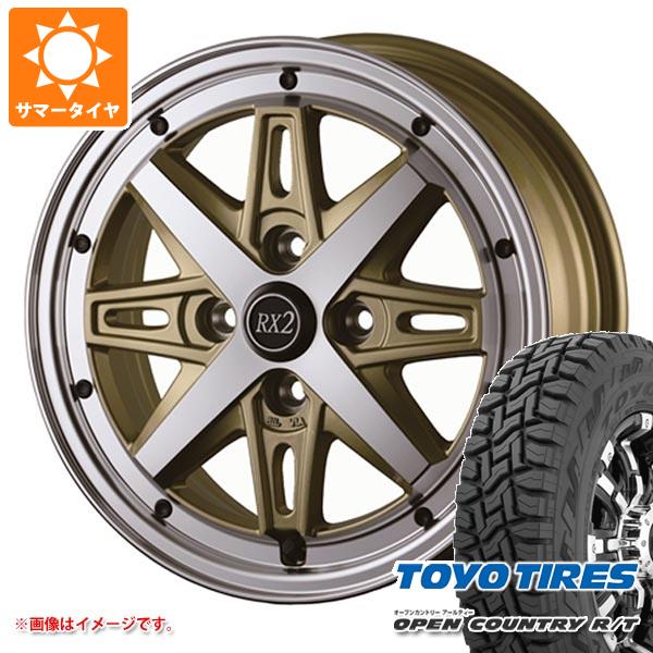 【タイヤ交換対象】エブリイバン DA17V用 サマータイヤ トーヨー オープンカントリー R/T 145/80R12 80/78N LT ブラックレター (145R12 6PR相当) ドゥオール フェニーチェ RX2 4.0-12 タイヤホイール4本セット