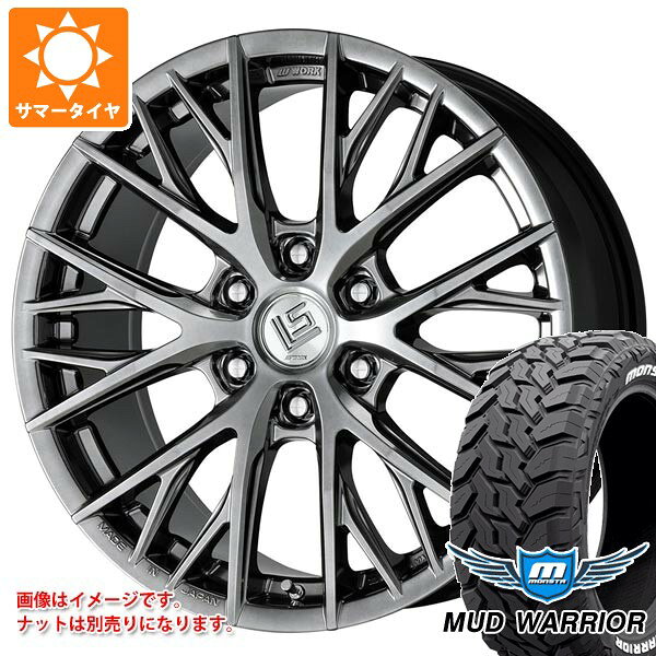 【タイヤ交換対象】トヨタ ランドクルーザー300用 サマータイヤ モンスタ マッドウォーリアー LT275/55R20 120/117Q ホワイトレター ワーク LS バサラ SUV LX 9.0-20 タイヤホイール4本セット