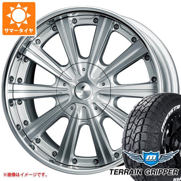 Rakuten - 【タイヤ交換対象】ランドクルーザー300用 サマータイヤ モンスタ テレーングリッパー LT275/55R20 120/117Q ホワイトレター スーパースター ピュアスピリッツ サフォーク 9.5-20 タイヤホイール4本セット