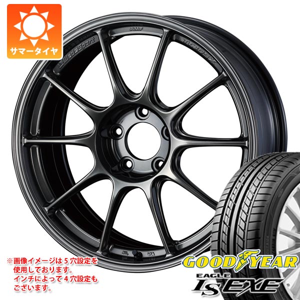 【タイヤ交換対象】サマータイヤ 225/40R18 92W XL グッドイヤー イーグル LSエグゼ ウェッズスポーツ TC105X 8.0-18 タイヤホイール4本セット