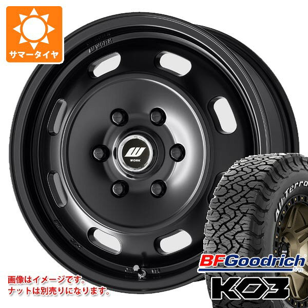 【タイヤ交換対象】ニッサン NV350キャラバン E26用 サマータイヤ BFグッドリッチ オールテレーンT/A KO3 LT215/70R16 100/97S ホワイトレター ワーク エクストラップ DTHC 6.5-16 タイヤホイール4本セット