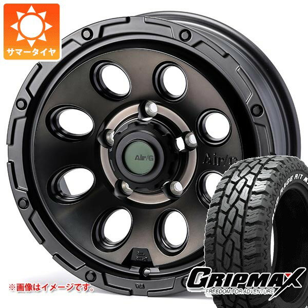 【タイヤ交換対象】スズキ ジムニーシエラ JB74W用 サマータイヤ グリップマックス マッドレイジ R/T MAX LT185/85R16 105/103Q ホワイトレター エアージー マッシヴ 6.0-16 タイヤホイール4本セット