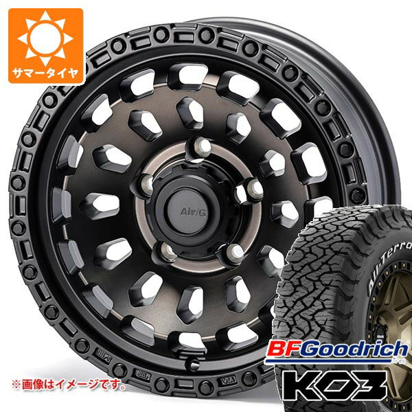 【タイヤ交換対象】スズキ ジムニーシエラ JB74W用 サマータイヤ BFグッドリッチ オールテレーンT/A KO3 LT215/70R16 100/97S ホワイトレター エアージー ヴァルカン 6.0-16 タイヤホイール4本セット