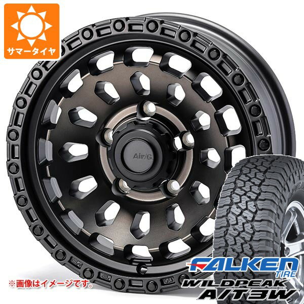 【タイヤ交換対象】スズキ ジムニーシエラ JB74W用 サマータイヤ ファルケン ワイルドピーク A/T3W LT225/75R16 115/112Q エアージー ヴァルカン 6.0-16 タイヤホイール4本セット