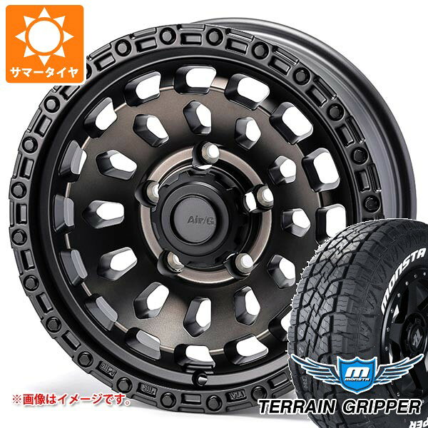 【タイヤ交換対象】5本セット スズキ ジムニーシエラ JB74W用 サマータイヤ モンスタ テレーングリッパー 215/70R16 107/105Q LT ホワイトレター エアージー ヴァルカン 6.0-16 タイヤホイール5本セット