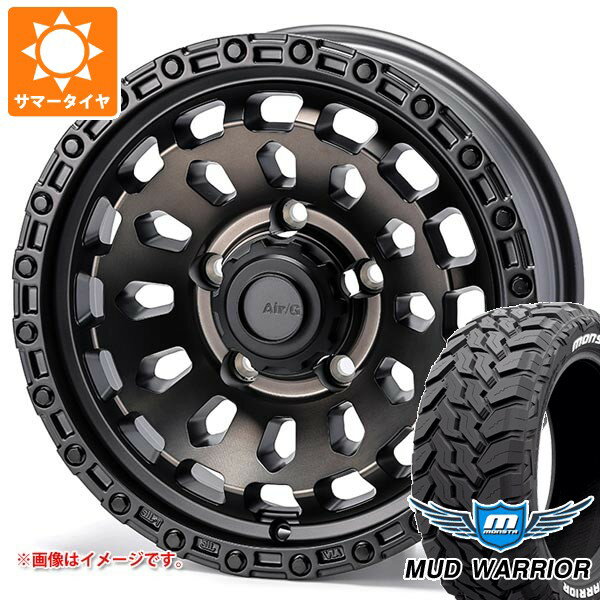 【タイヤ交換対象】スズキ ジムニーシエラ JB74W用 サマータイヤ モンスタ マッドウォーリアー LT235/70R16 104/101Q ホワイトレター エアージー ヴァルカン 6.0-16 タイヤホイール4本セット