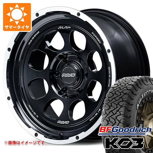 【タイヤ交換対象】トヨタ ランドクルーザー プラド 150系用 サマータイヤ BFグッドリッチ オールテレーンT/A KO3 LT265/65R18 117/114S ホワイトレター レイズ エーラップ 08X 8.0-18 タイヤホイール4本セット