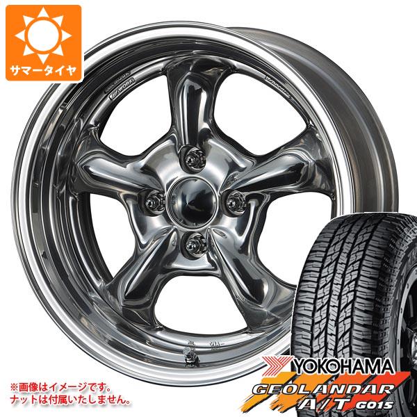 【タイヤ交換対象】サマータイヤ 165/55R15 75H ヨコハマ ジオランダー A/T G015 ブラックレター ワーク グッカーズ ヘミ 5.5-15 タイヤホイール4本セット