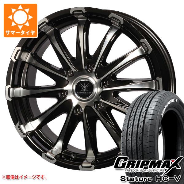 【タイヤ交換対象】ハイエース 200系用 サマータイヤ グリップマックス スタチャー HC-V 215/60R17C 109/107S ホワイトレター オフビート バウンティコレクション BD12 7.0-17 タイヤホイール4本セット