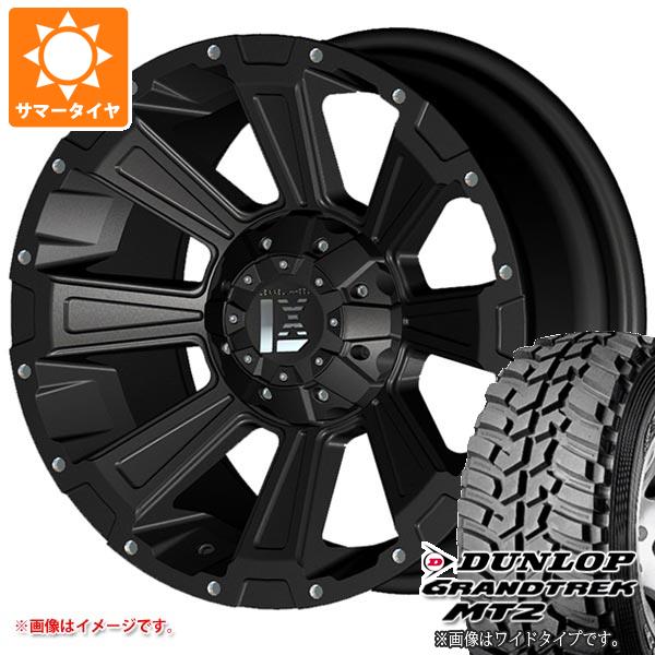 【タイヤ交換対象】デリカD:5用 サマータイヤ ダンロップ グラントレック MT2 LT225/75R16 103/100Q アウトラインホワイトレター WIDE オフビート レクセル オフロードスタイル デスロック 7.0-16 タイヤホイール4本セット