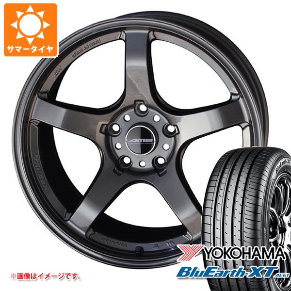 【タイヤ交換対象】サマータイヤ 215/55R18 99V XL ヨコハマ ブルーアースXT AE61 AME トレーサーGT-V 8.5-18 タイヤホイール4本セット