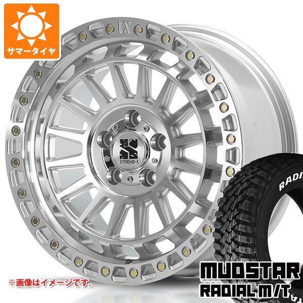 【タイヤ交換対象】ニッサン T32エクストレイル用 サマータイヤ マッドスター ラジアル M/T 225/70R16 103S ホワイトレター MLJ エクストリームJ XJ08 7.0-16 タイヤホイール4本セット