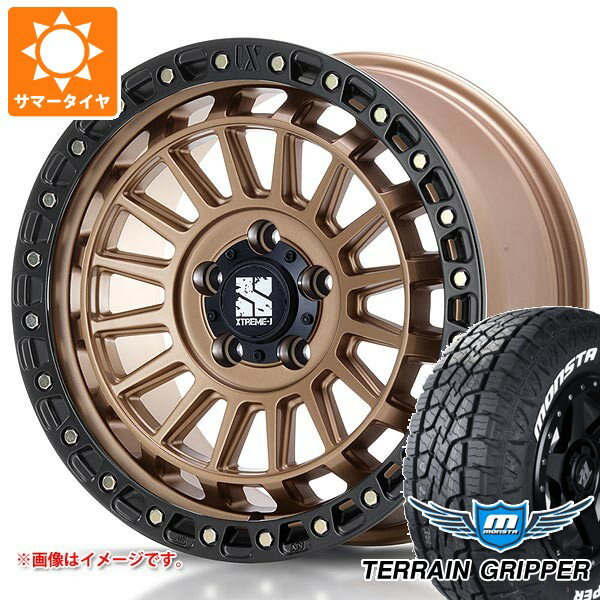 【タイヤ交換対象】ジープ ラングラー JK/JL系用 サマータイヤ モンスタ テレーングリッパー LT285/65R18 125/122Q ホワイトレター MLJ エクストリームJ XJ08 タイヤホイール4本セット