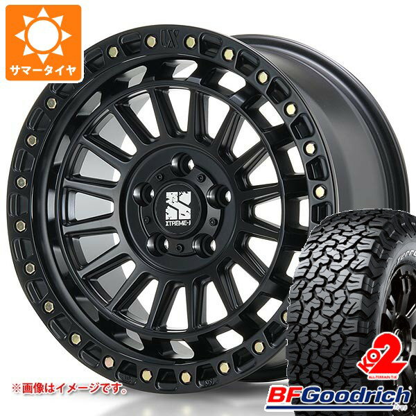 【タイヤ交換対象】5本セット ジープ ラングラー JK/JL系用 サマータイヤ BFグッドリッチ オールテレーンT/A KO2 LT255/70R18 117/114S ブラックレター MLJ エクストリームJ XJ08 タイヤホイール5本セット