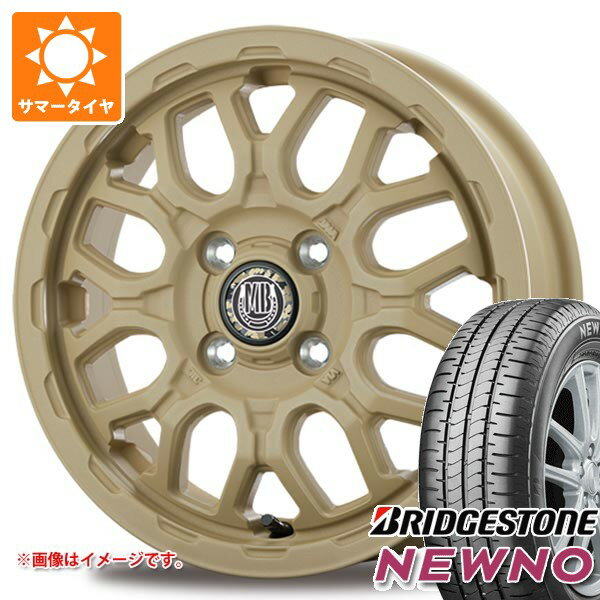 【タイヤ交換対象】ダイハツ アトレーワゴン S300系用 サマータイヤ ブリヂストン ニューノ 165/65R14 79S インターミラノ マッドバーン XR-800M ME 4.5-14 タイヤホイール4本セット