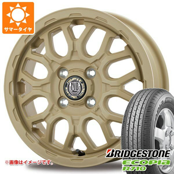 【タイヤ交換対象】ダイハツ アトレーワゴン S300系用 サマータイヤ ブリヂストン エコピア R710 175/80R14 94/93N (175R14 6PR相当) インターミラノ マッドバーン XR-800M ME 4.5-14 タイヤホイール4本セット