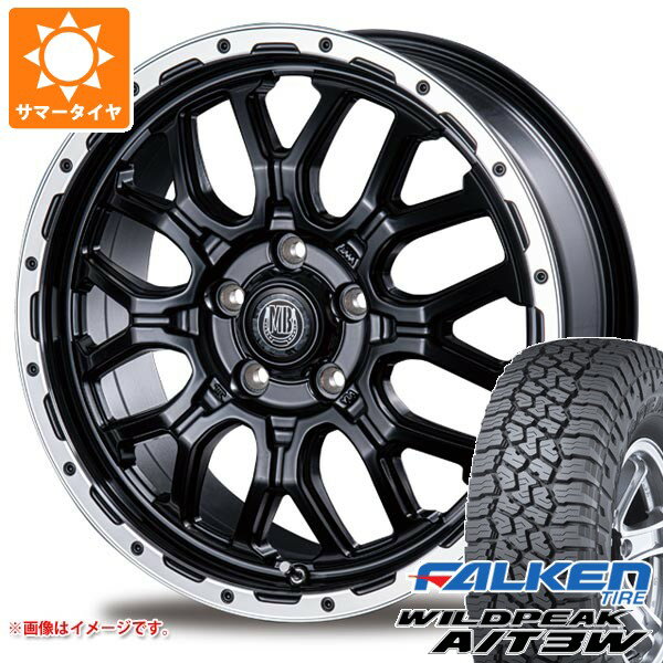 【タイヤ交換対象】ミツビシ エクリプスクロス GK系用 サマータイヤ ファルケン ワイルドピーク A/T3W 235/70R16 109T XL インターミラノ マッドバーン XR-800M 6.5-16 タイヤホイール4本セット