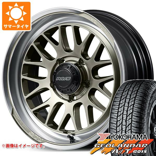 【タイヤ交換対象】5本セット スズキ ジムニーノマド JC74W用 サマータイヤ ヨコハマ ジオランダー A/T G015 225/60R18 104H XL ブラックレター レイズ ホムラ 2x9L-RA 7.0-18 タイヤホイール5本セット