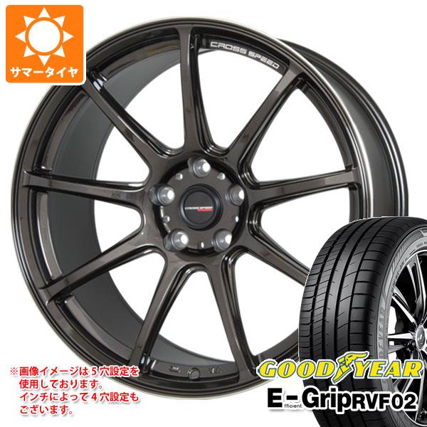 【タイヤ交換対象】サマータイヤ 225/55R18 102V XL グッドイヤー エフィシエントグリップ RVF02 クロススピード ハイパーエディション RS9 7.5-18 タイヤホイール4本セット