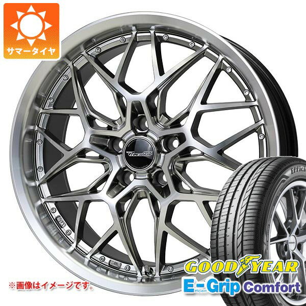 【タイヤ交換対象】サマータイヤ 195/45R17 81W グッドイヤー エフィシエントグリップコンフォート プレシャス アスト M5 7.0-17 タイヤホイール4本セット
