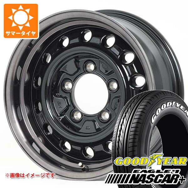 【タイヤ交換対象】5本セット スズキ ジムニーノマド JC74W用 サマータイヤ グッドイヤー イーグル ＃1 ナスカープラス 195/80R15 107/105N ホワイトレター アピオ ワイルドボア D 6.0-15 タイヤホイール5本セット