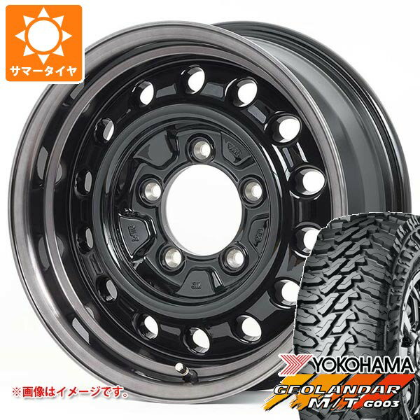 【タイヤ交換対象】5本セット スズキ ジムニーノマド JC74W用 サマータイヤ ヨコハマ ジオランダー M/T G003 185/85R16 105/103N LT アピオ ワイルドボア D 6.0-16 タイヤホイール5本セット