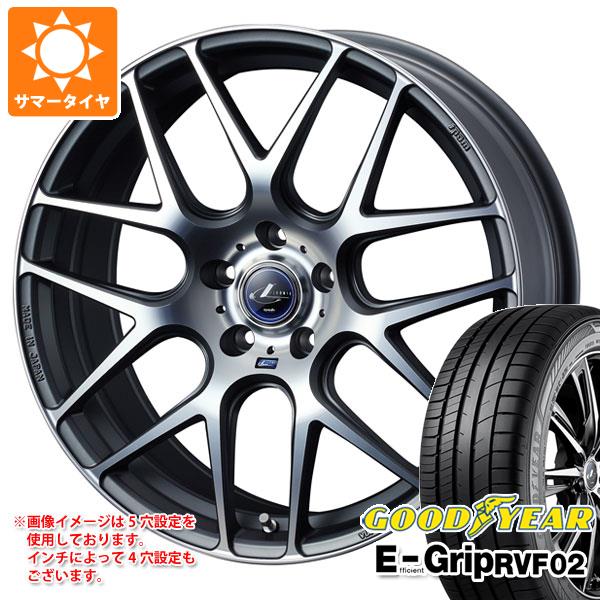 【タイヤ交換対象】サマータイヤ 165/60R15 77H グッドイヤー エフィシエントグリップ RVF02 レオニス ナヴィア 06 4.5-15 タイヤホイール4本セット