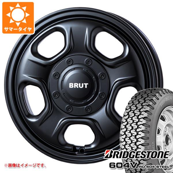 【タイヤ交換対象】キャリイ DA16T用 サマータイヤ ブリヂストン 604V RD-604 スチール 165R14 6PR (165/80R14 91/90N相当) ブルート BR-33 4.5-14 タイヤホイール4本セット